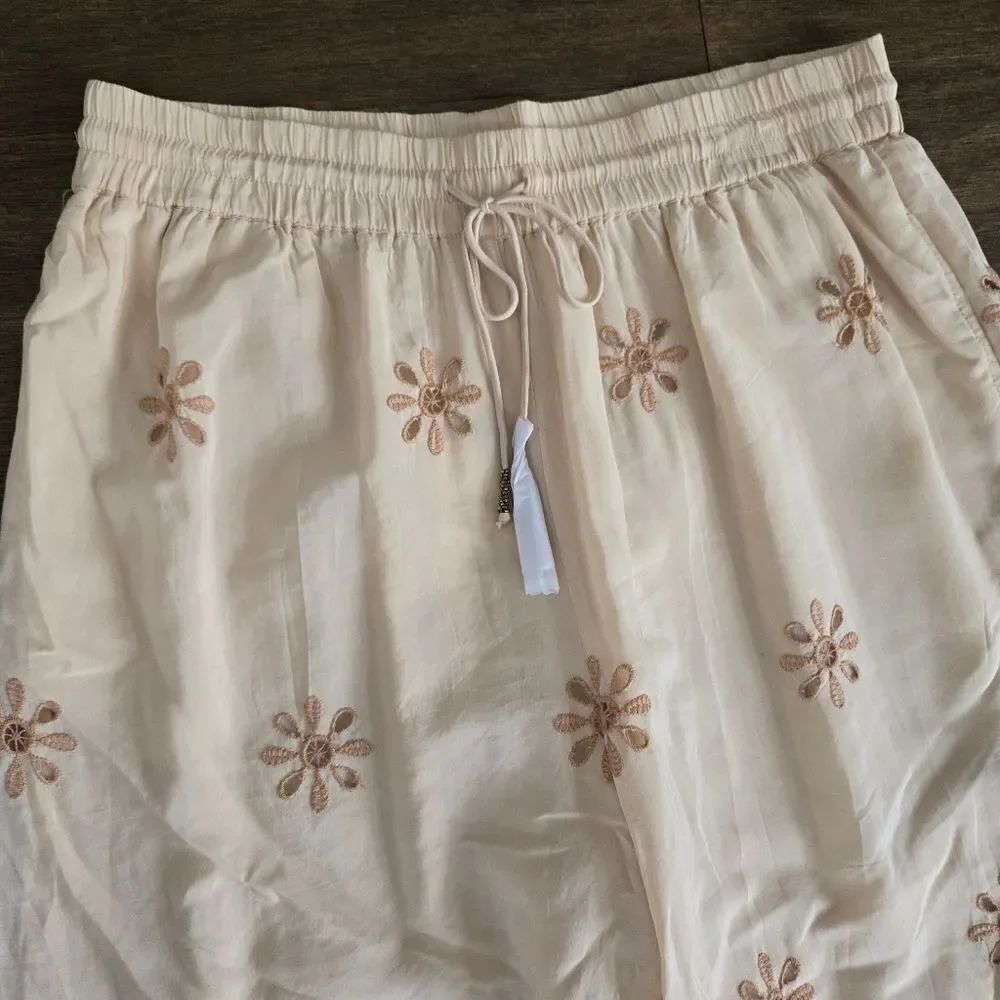 Zara ZW Embroidered Wide Leg Pants size M - Picture 6 of 11